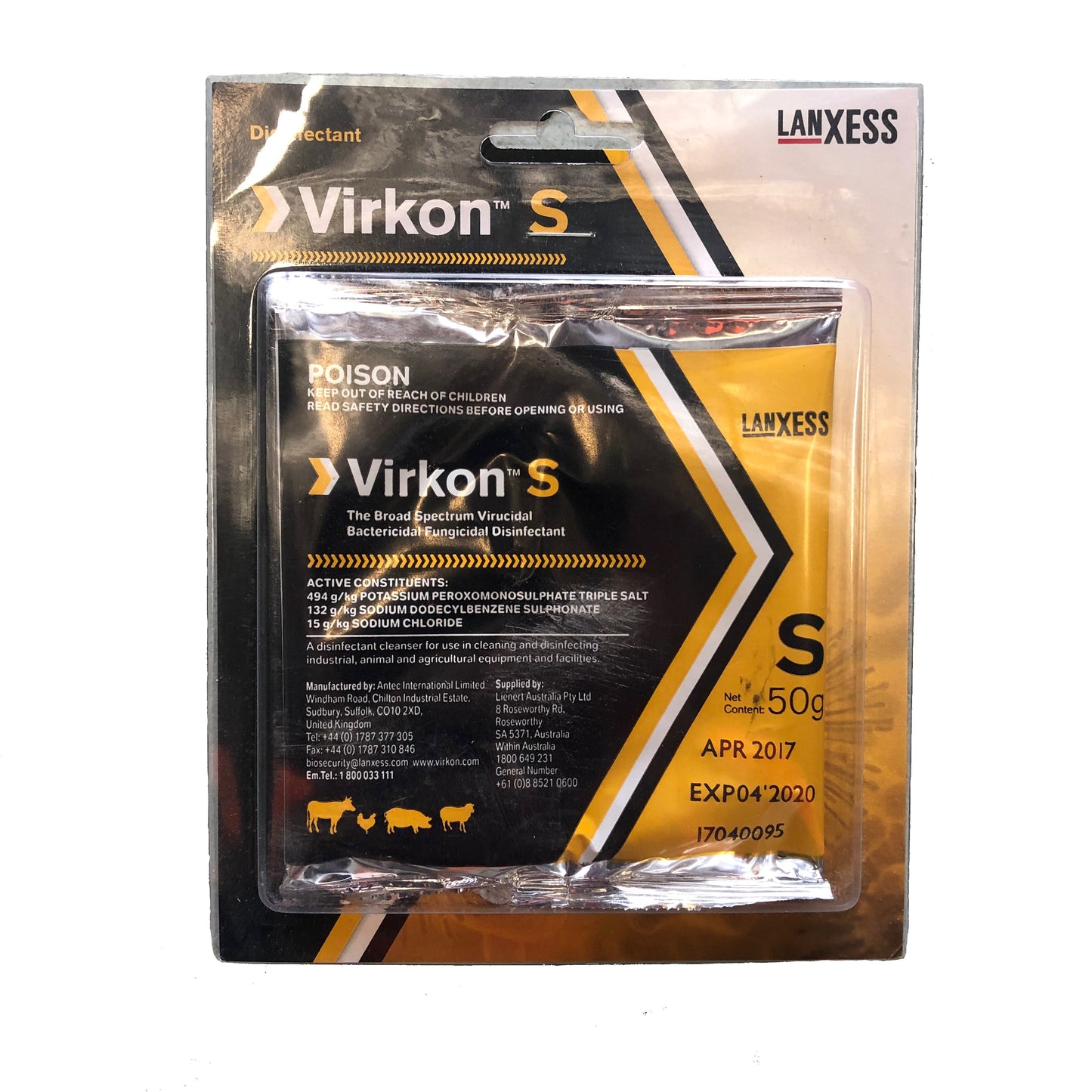 Virkon S Disinfectant 50g Sachet **Pack of 2**