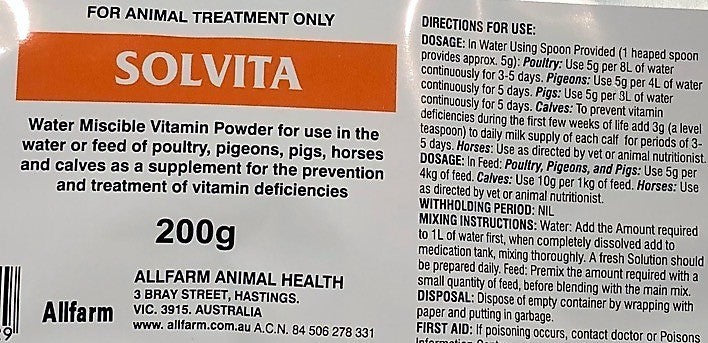 Solvita Vitamin Powder 200g