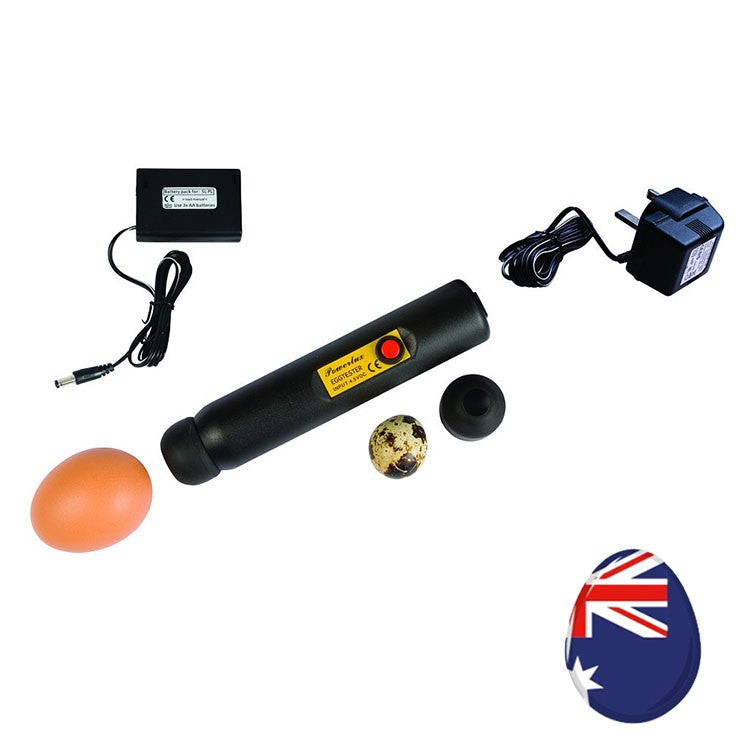 Egg candler Powerlux with high power LED + AUS adapter & battery pack